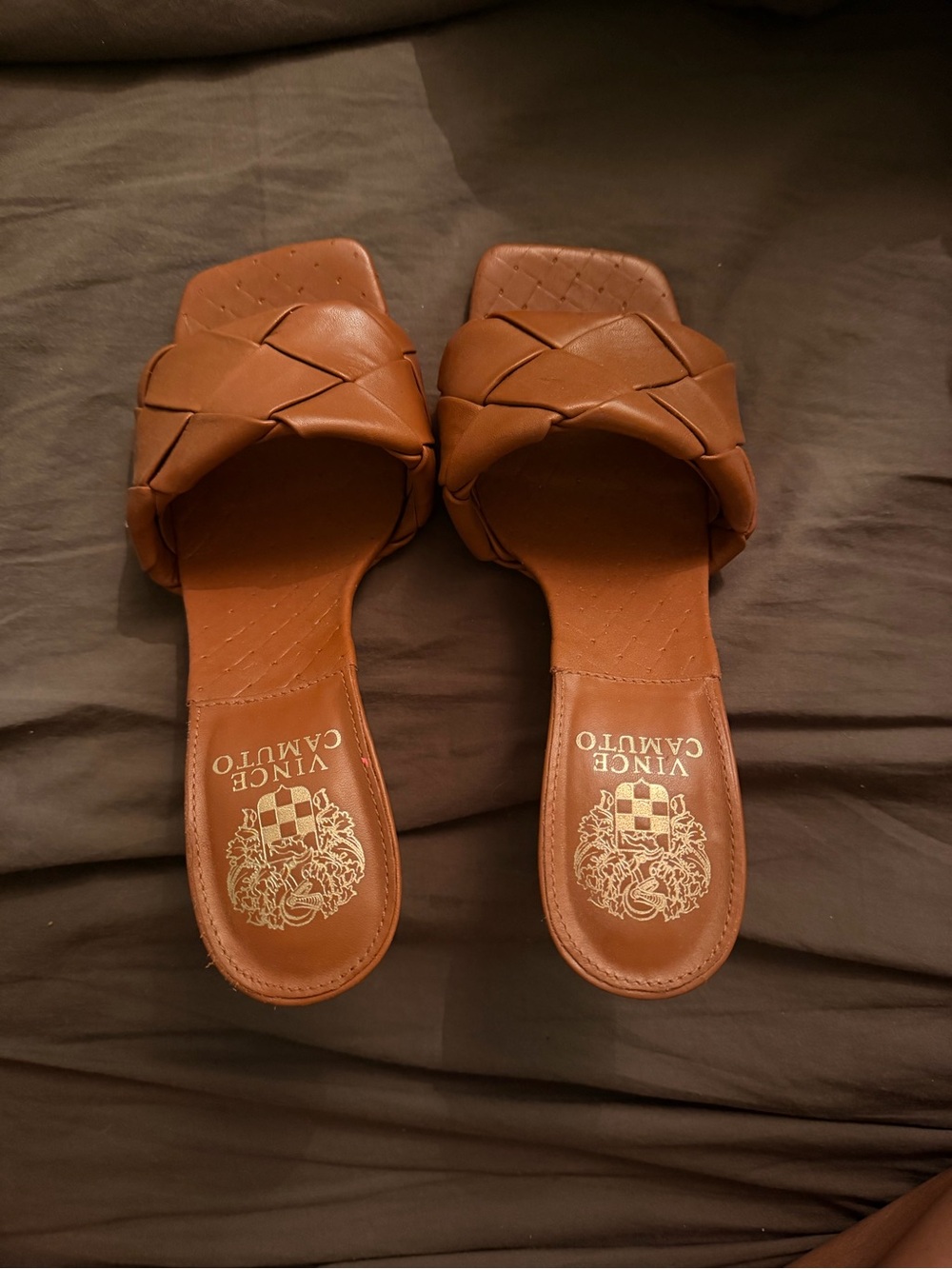 Vince Camuto Brelanie Woven Leather Slide Mules